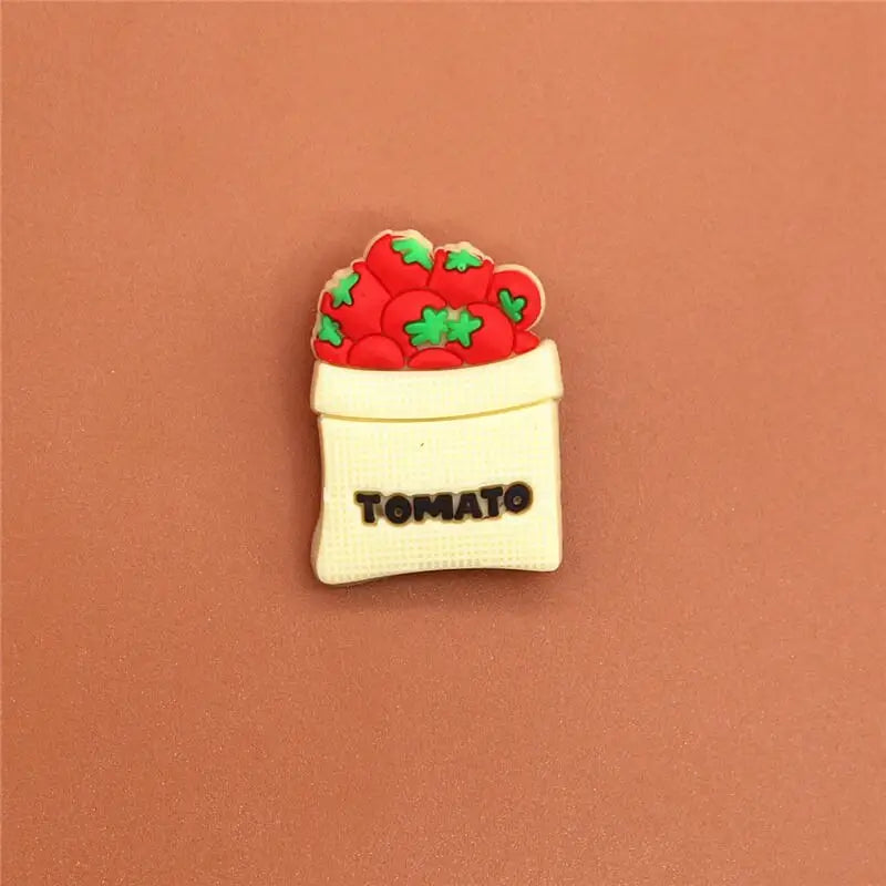 Cute Bands Croc Charms - Tomato