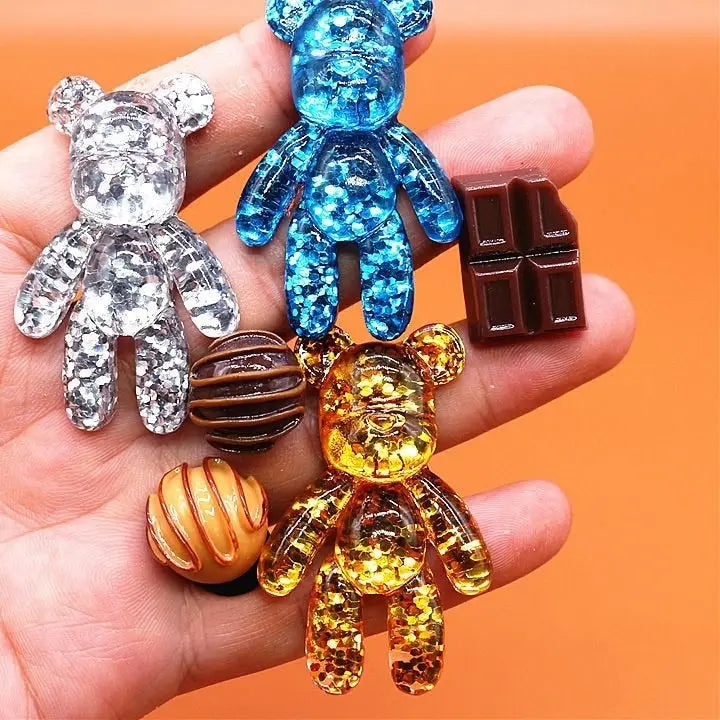 Cute Chocolate Bears Buttons Croc Charms