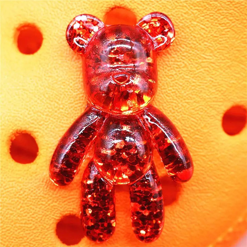 Cute Chocolate Bears Buttons Croc Charms - B / CN