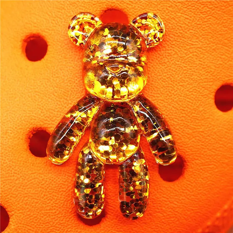 Cute Chocolate Bears Buttons Croc Charms - F / CN