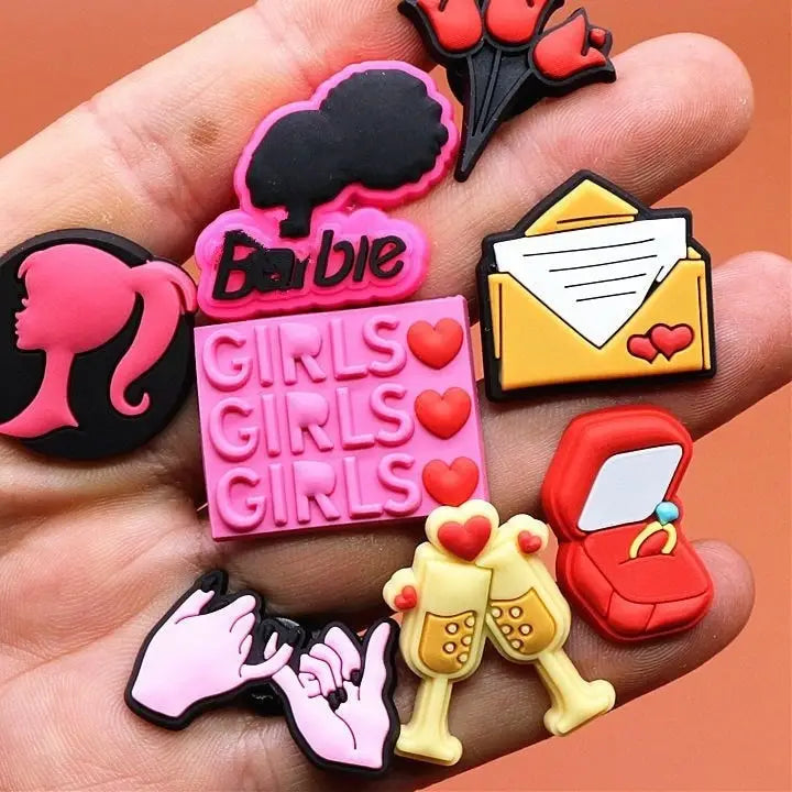 Free Pink Girl Rings Croc Charms