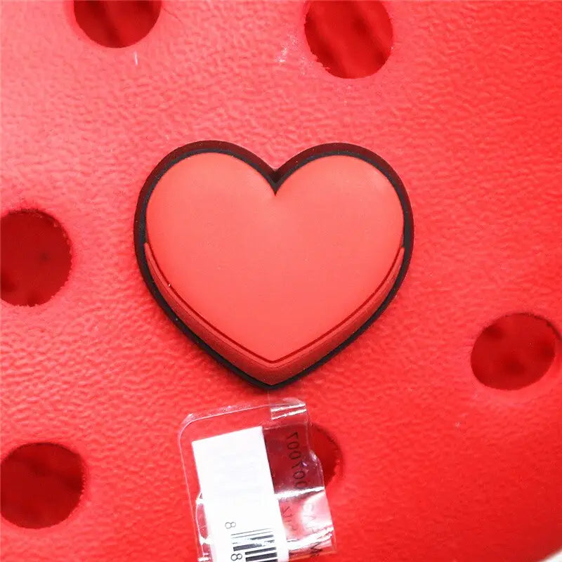 Heart and Feces Shaped and Croc Charms - U157-11