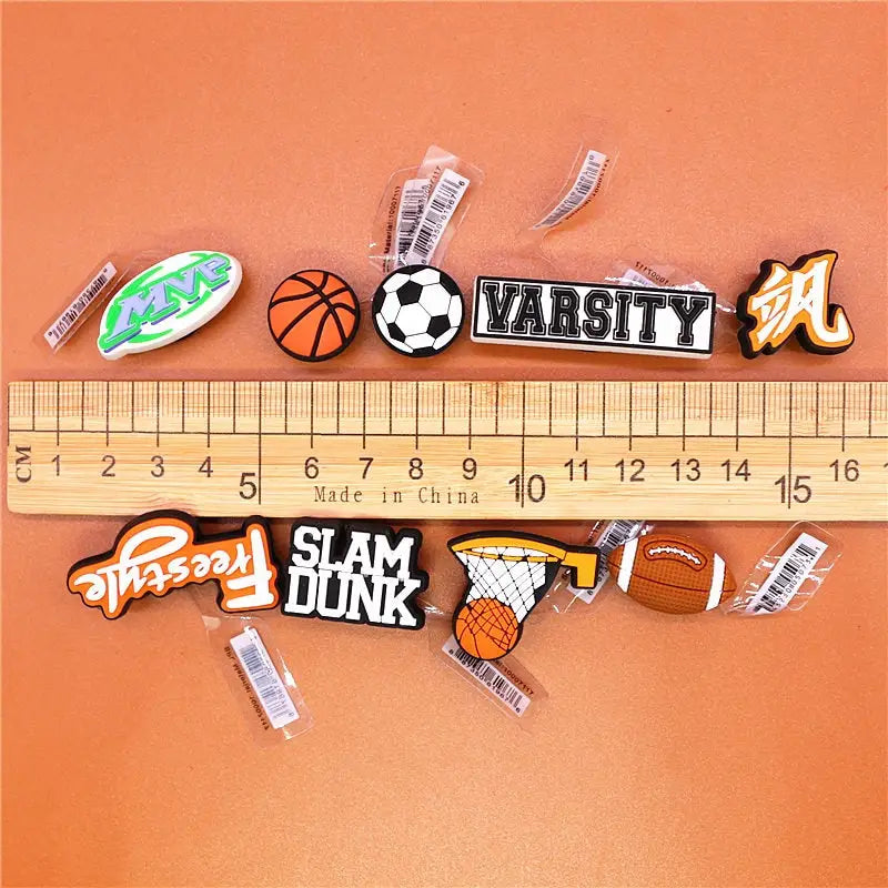 Mini Basketball Soccer Rugby Croc Charms