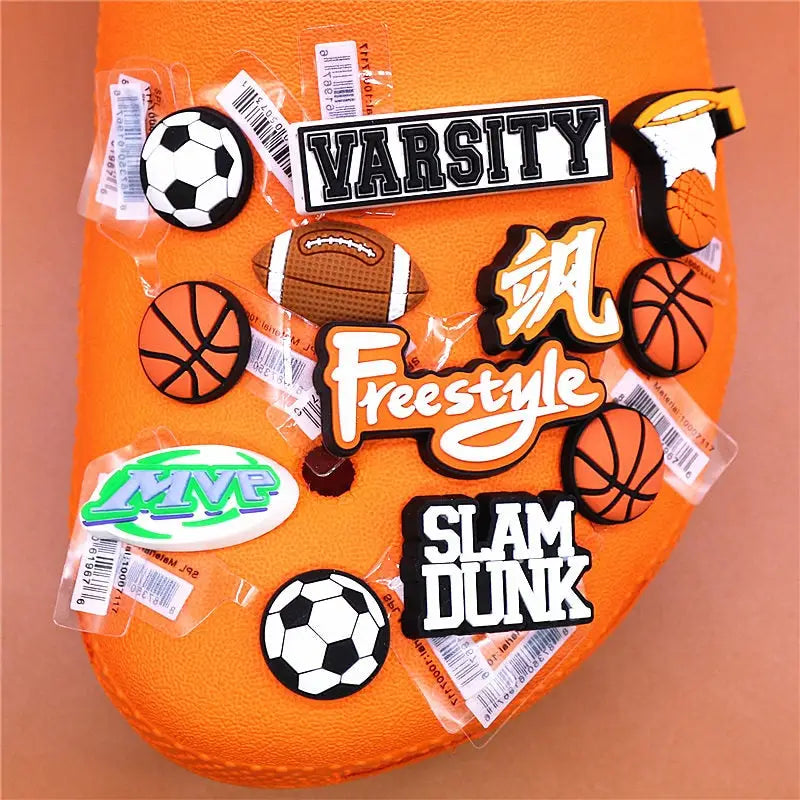 Mini Basketball Soccer Rugby Croc Charms