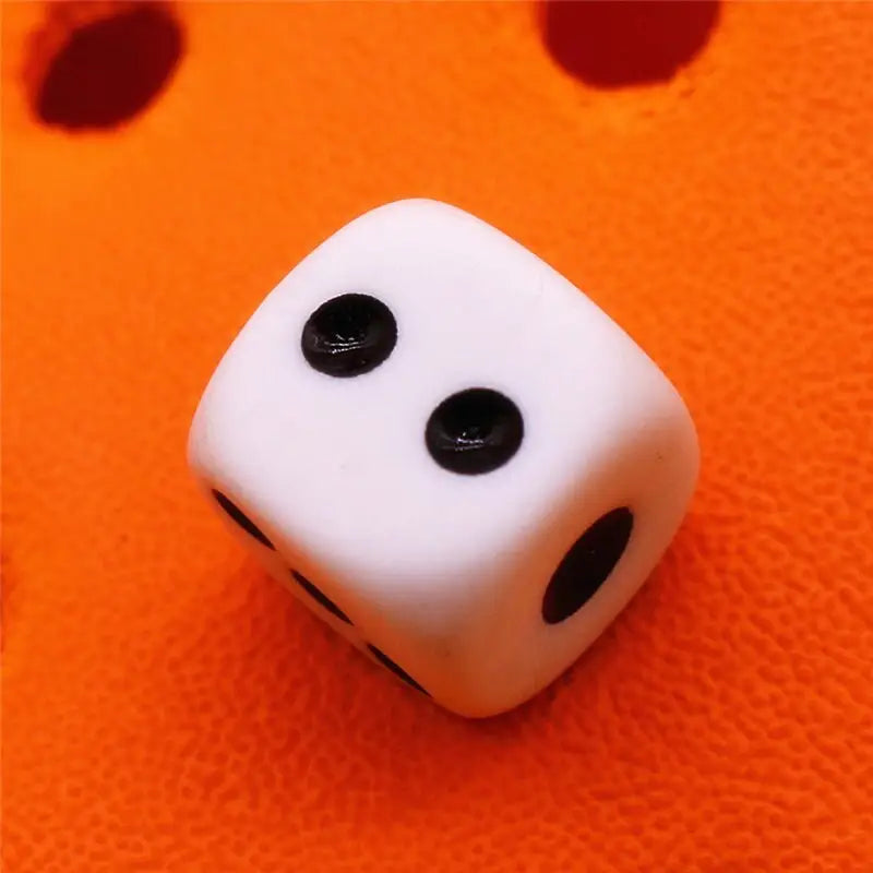 New 3D White Dice Croc Charms - H / China