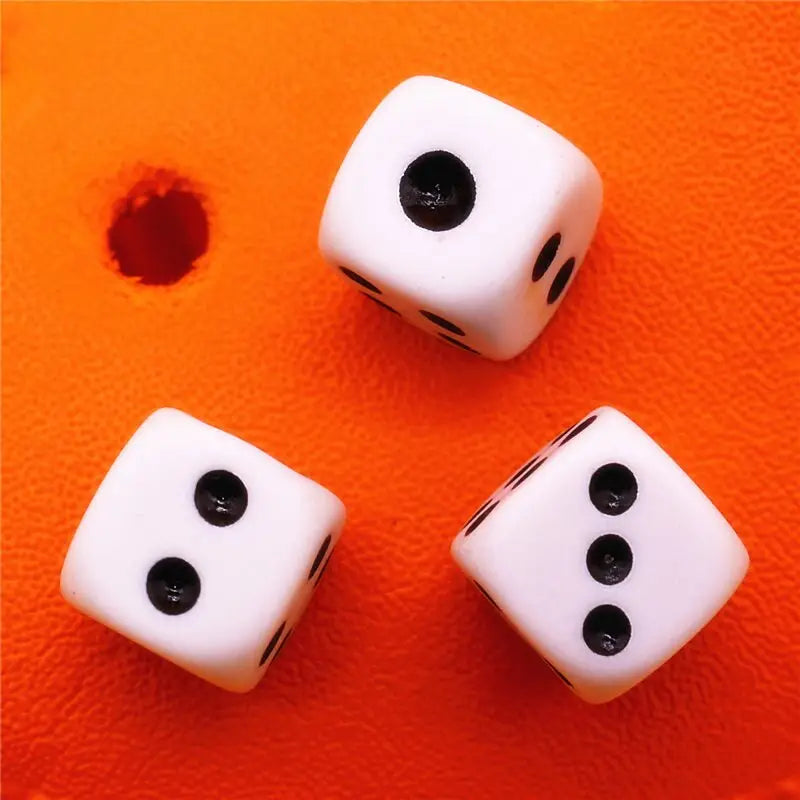 New 3D White Dice Croc Charms - S / China