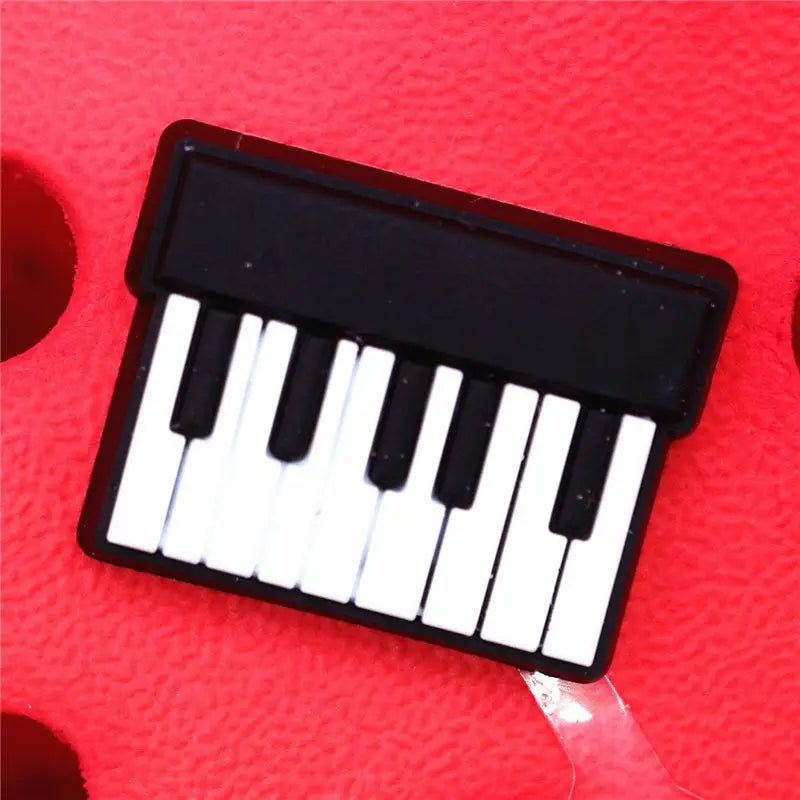 New Piano Keys Gesture Love Slippers Beachs Croc Charms -