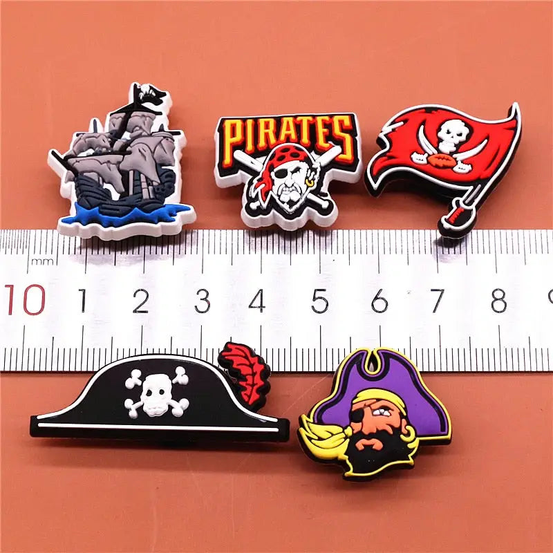 Pirate Hat Flag Sandals Croc Charms