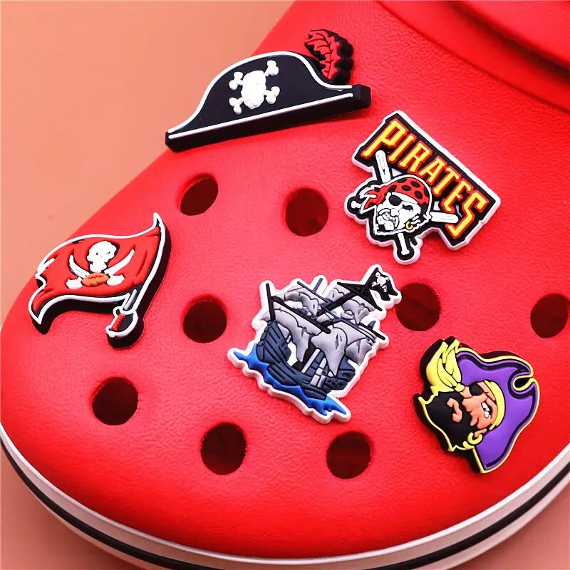 Pirate Hat Flag Sandals Croc Charms