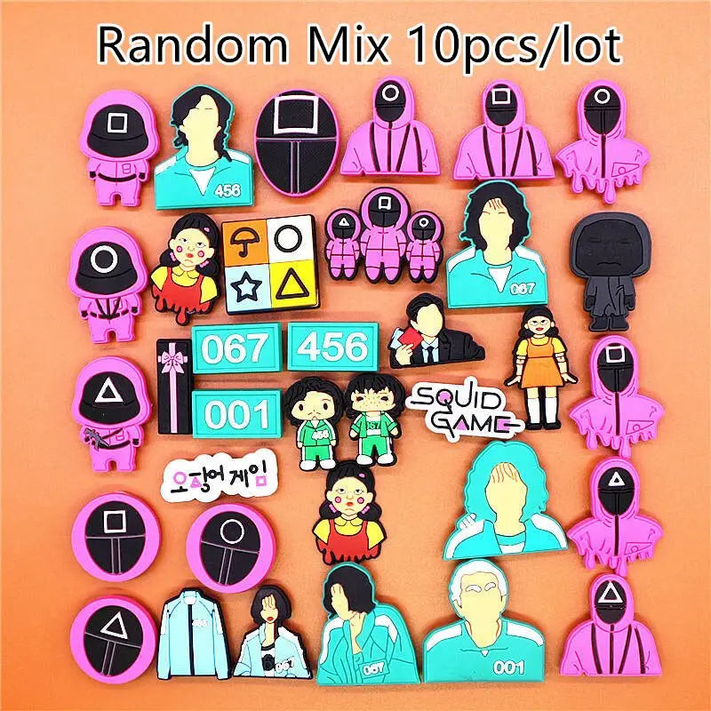 Random Mix Korean Croc Charms (10-Pack)
