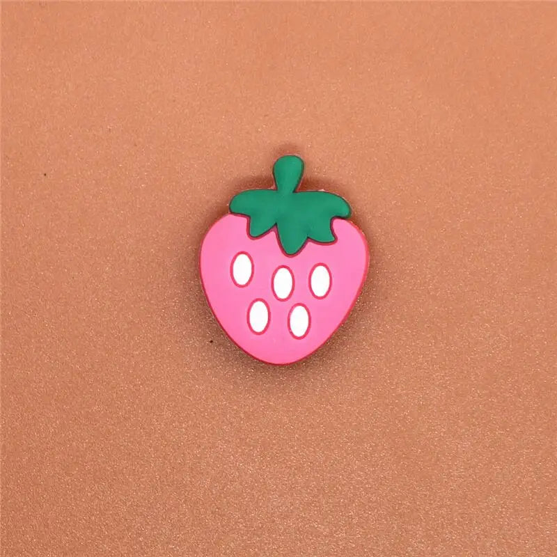 Single Sale Carrot Pineapple Croc Charms - Pink strawberry